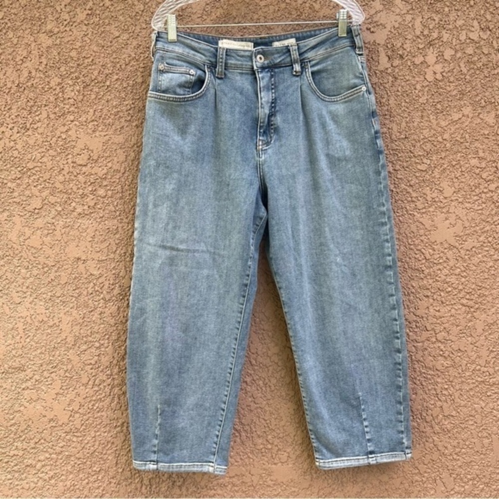 Pilcro and the letterpress pleated ankle jeans 30‎ petite Anthropologie Denim